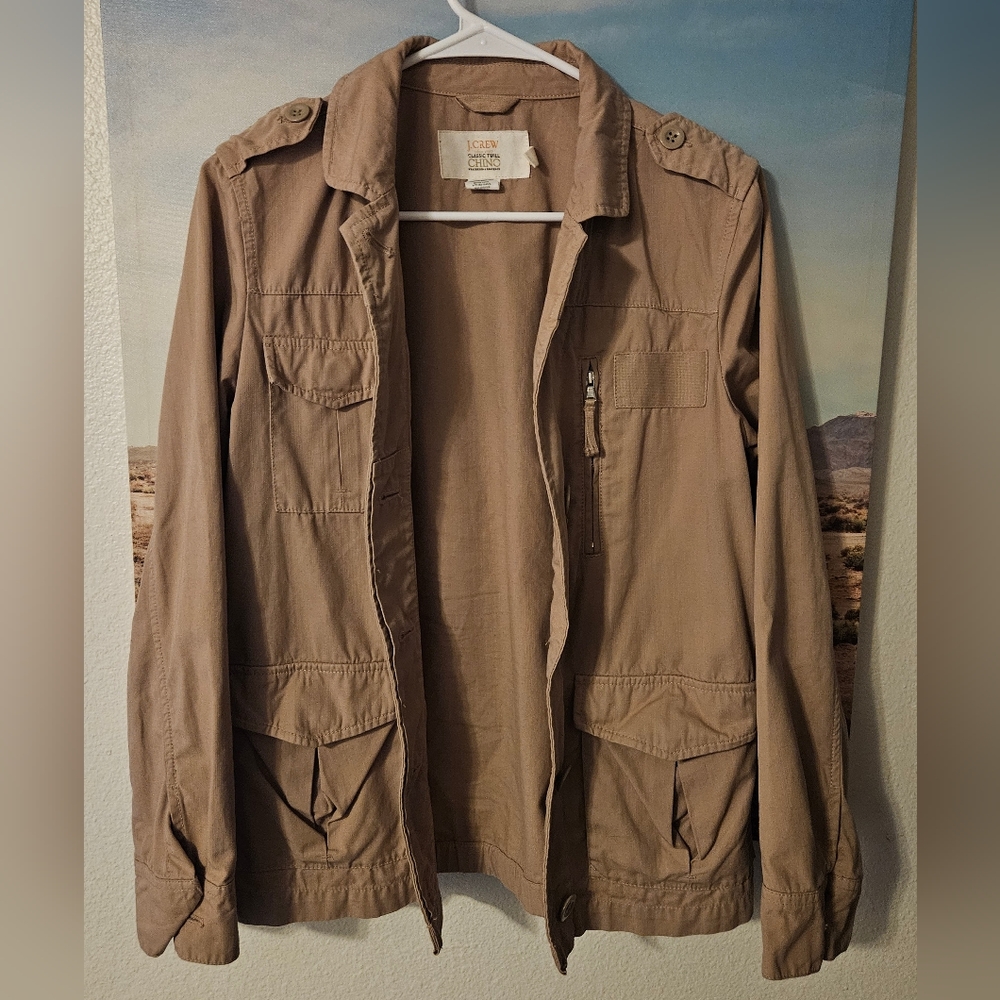 J Crew Classic Twill Chino Jacket Coat